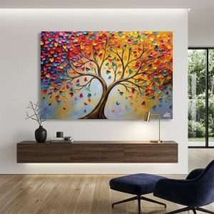 Cuadro Árbol de Corazones Multicolor